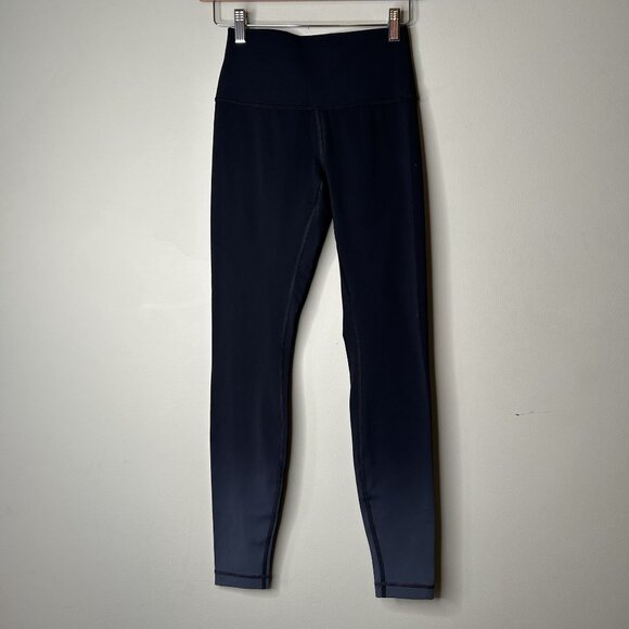Lululemon Wunder Under High Rise HR Black Ombre Tights Leggings Women's Size 4 - Picture 1 of 6